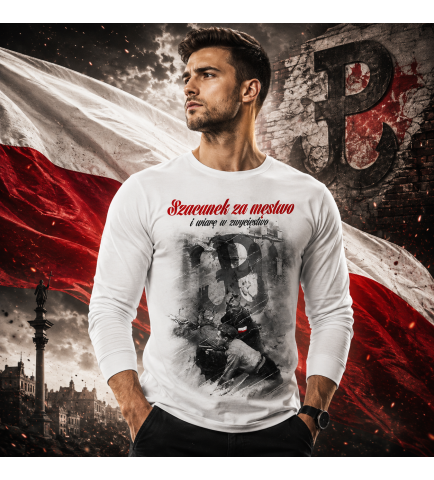 LONGSLEEVE PATRIOTYCZNY  SZACUNEK ZA MĘSTWO